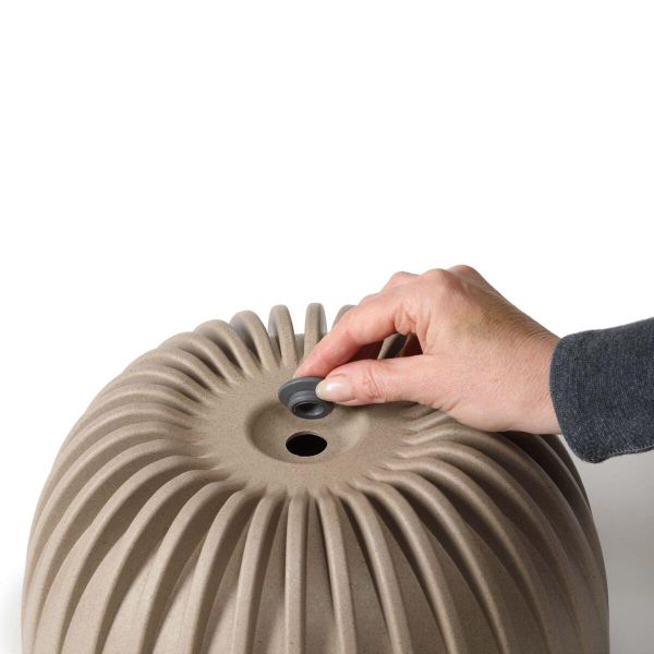 Горшок для цветов Lamela Mira Misa ECO Wood круглый с вкладышем 23,5 см. Белый