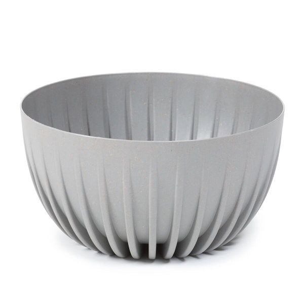 Горщик для квітів Lamela Mira Misa ECO Wood круглий із вкладишем 23,5 см. Сірий