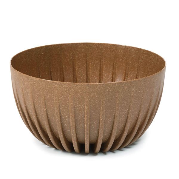 Горщик для квітів Lamela Mira Misa ECO Wood круглий із вкладишем 30 см. Натуральне дерево