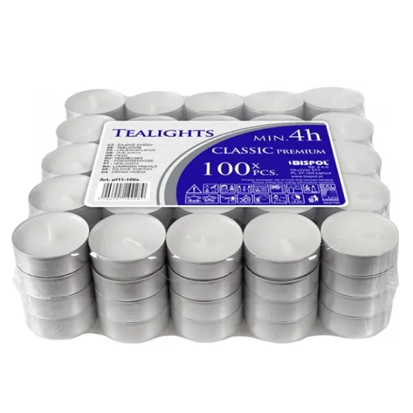 Свічка чайна пігулка Bispol D-3,9 см. 100 шт. 27729