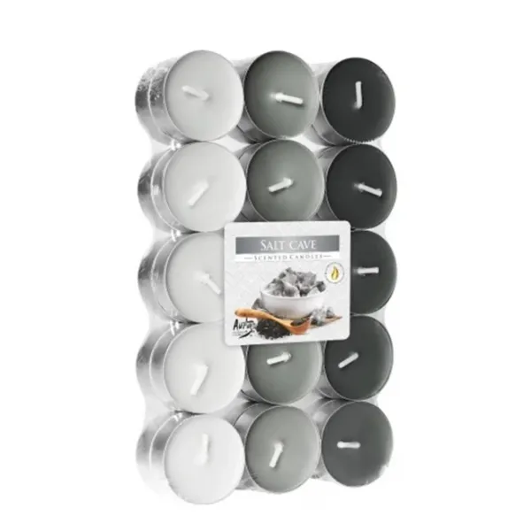 Свічка чайна пігулка ароматична Bispol мікс Соляна печера D-3,9 см. 30 шт. 27725