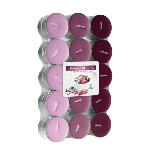 Свічка чайна пігулка ароматична Bispol мікс Заморожені ягоди D-3,9 см. 30 шт. 27724