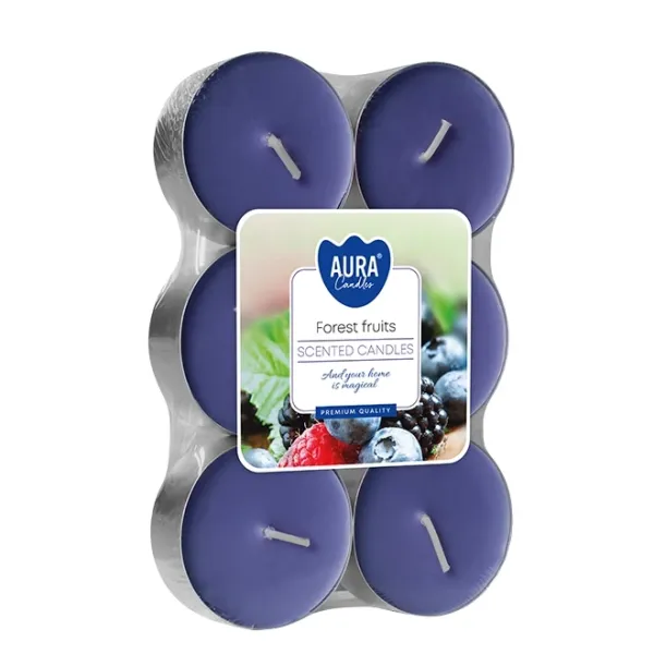 Свічка чайна пігулка ароматична Bispol Лісові фрукти D-5.7 см. 6 шт. 27703