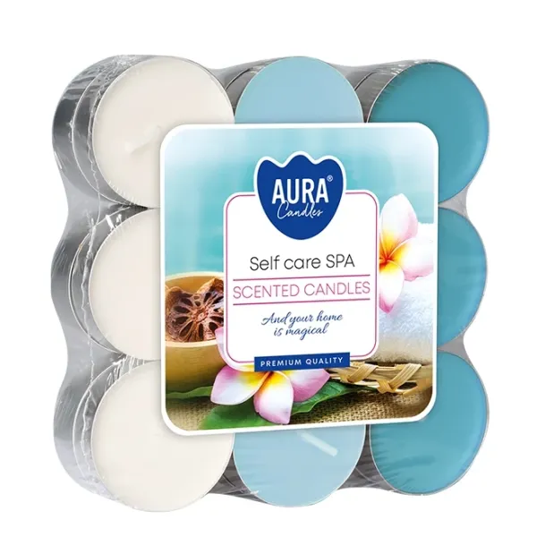 Свічка чайна пігулка ароматична Bispol мікс СПА догляд за собою D-3,9 см. 18 шт. 27682