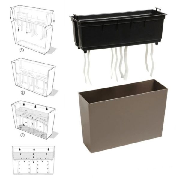 Горщик для квітів Lamela Werbena Rattan Білий