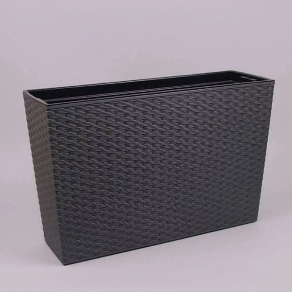 Горшок для цветов Lamela Werbena Rattan Графитовый