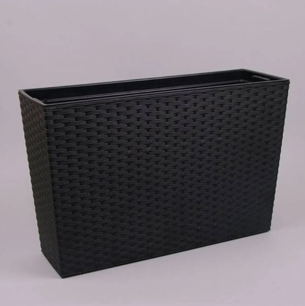 Горшок для цветов Lamela Werbena Rattan Черный