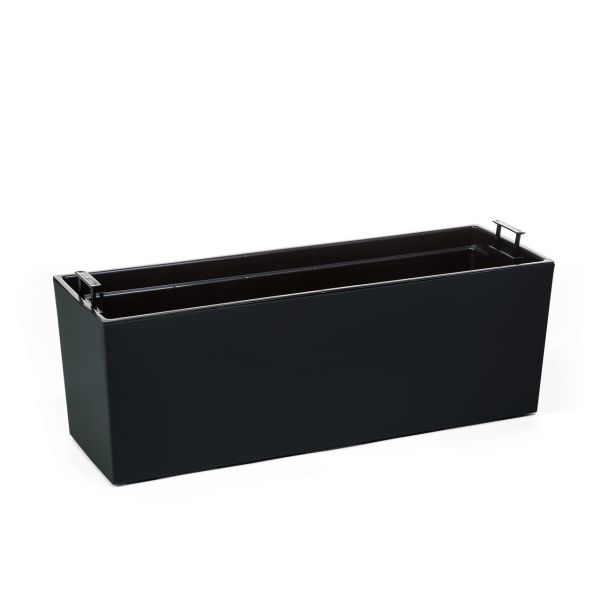 Горщик для квітів Lamela Begonia глянець Чорний