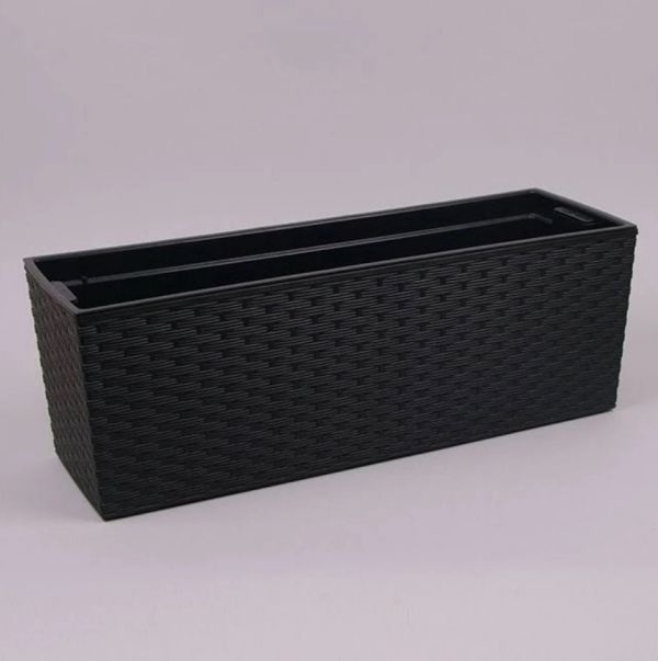 Горшок для цветов Lamela Begonia Rattan Черный