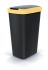 Смітник Prosperplast Compacta Q прямокутна 45л чорна Жовтий обідок