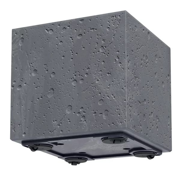 Горшок для цветов Prosperplast на роликах Sierra Square Beton Effect 40 см. Антрацит