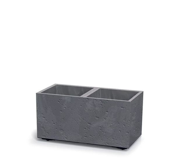 Горщик для квітів Prosperplast на роликах Sierra Case Beton Effect 60 см. Маренго
