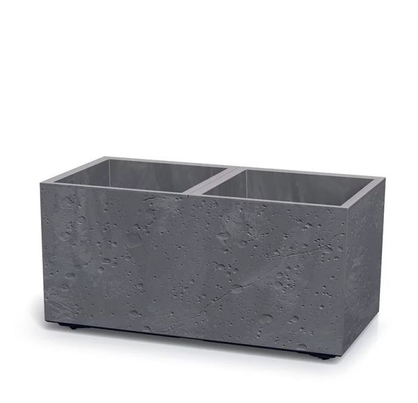 Горщик для квітів Prosperplast на роликах Sierra Case Beton Effect 80 см. Маренго