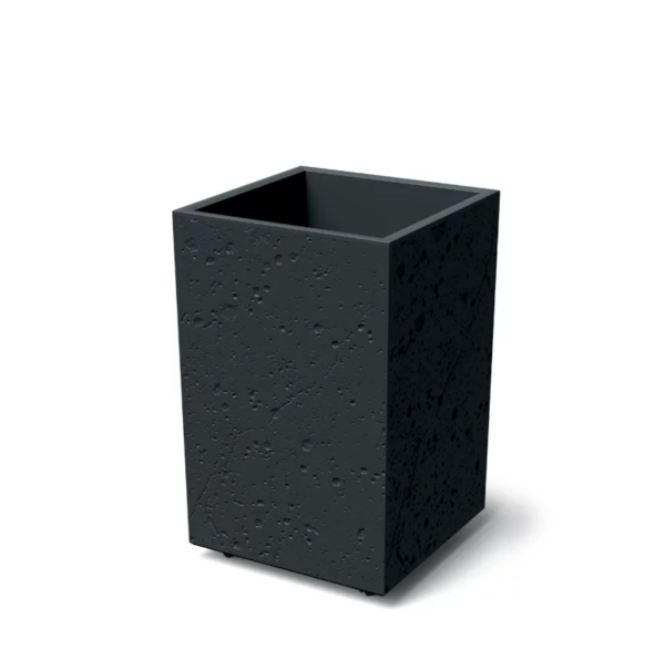 Горшок для цветов Prosperplast на роликах Sierra Square High Beton Effect черный бетон 38.5х38.5см.