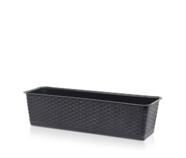 Балконый ящик для цветов Prosperplast Ratolla Case с подставкой 80см. Коричневый