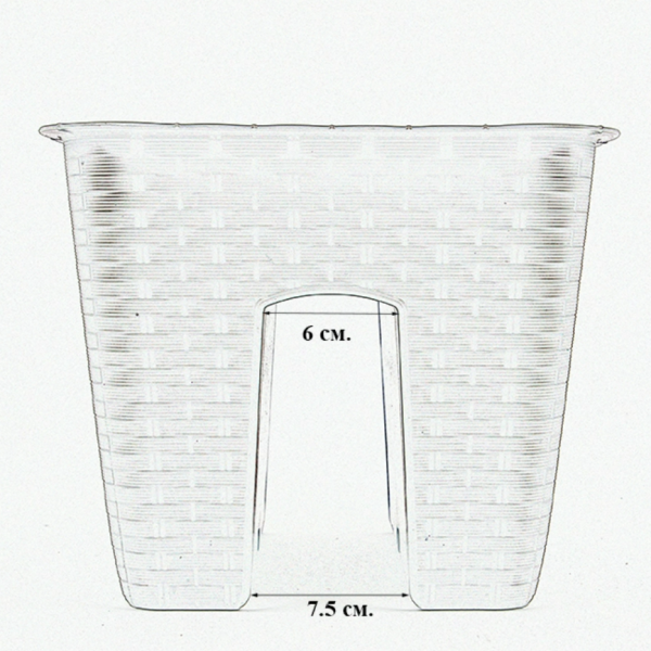 Горшок для цветов на перила Prosperplast Ratolla Railing Square 28см Коричневий