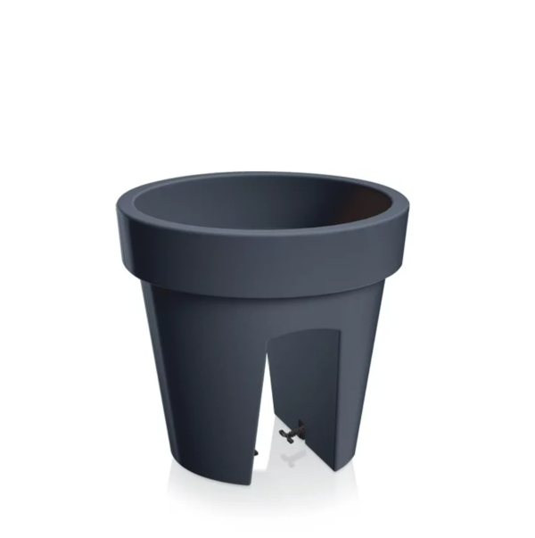 Горшок для цветов на перила Prosperplast Lofly Railing 25см. Антрацит