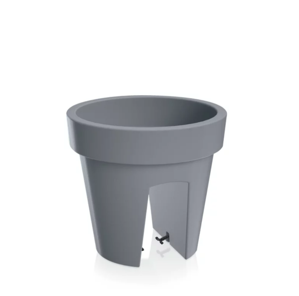 Горшок для цветов на перила Prosperplast Lofly Railing 25см. Серый