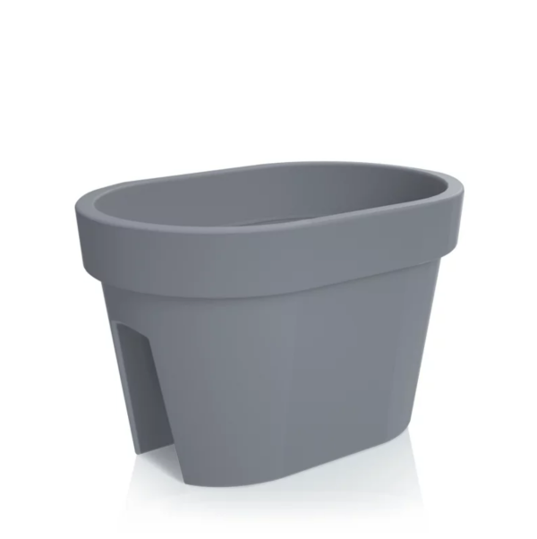 Горшок для цветов на перила Prosperplast Lofly Railing 40см. Серый