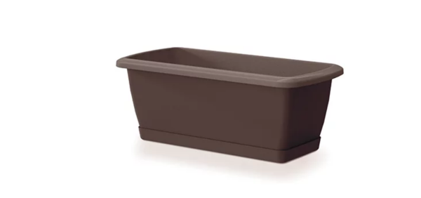 Балконный ящик Prosperplast Respana Set с подставкой 40см. Коричневий