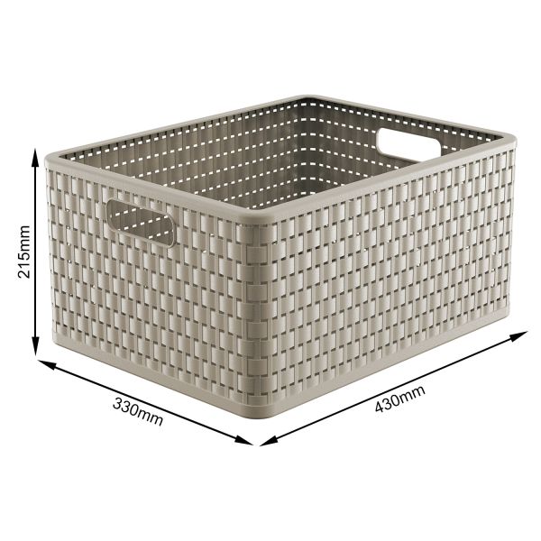 Ящик для хранения Rotho А4 Country 28л Антрацит