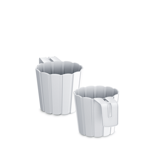 Горшок круглый  Boardee Hook навесной, 150мм Белый