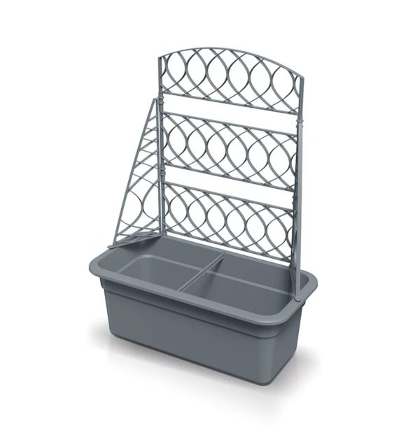 Горщик для квітів із перголою Prosperplast Bloma 60 см. Сірий