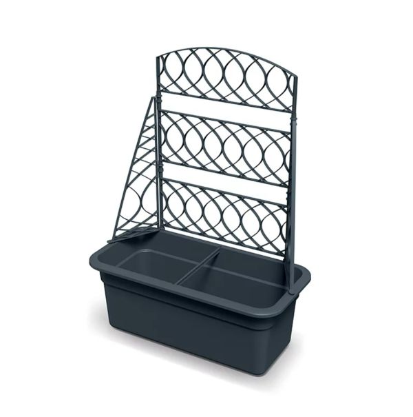 Горщик для квітів із перголою Prosperplast Bloma 60 см. Антрацит