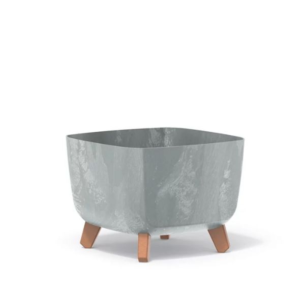 Горщик для квітів Prosperplast Gracia Square Beton Effect 30см на ніжках Бетон