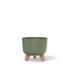 Горшок для цветов круглый GRACIA на ножках 20 см Зеленый