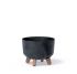 Горщик для квітів Prosperplast Gracia Beton Effect 24см на ніжках Антрацит-мармуровий
