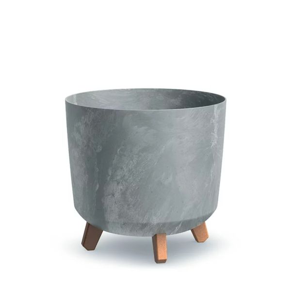 Горщик для квітів Prosperplast Gracia Tubus Beton Effect 30см на ніжках Бетон