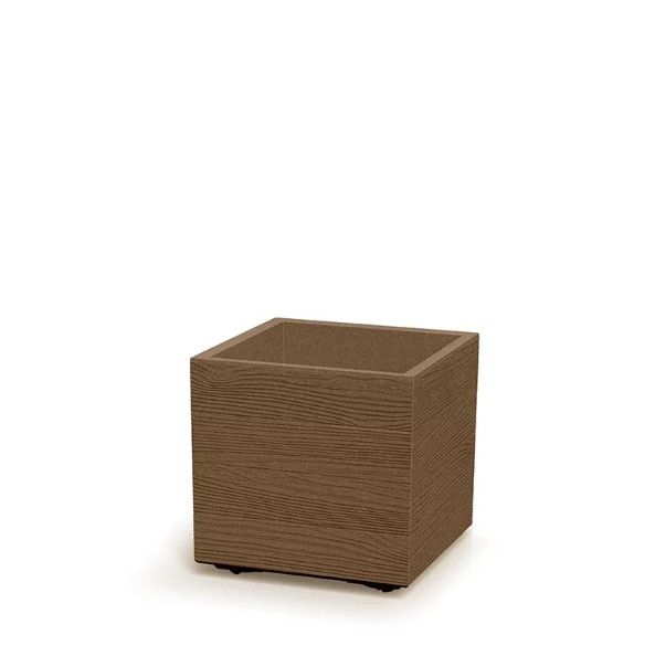 Горщик для квітів Prosperplast Madera Square ECO 40 см. Натуральне дерево