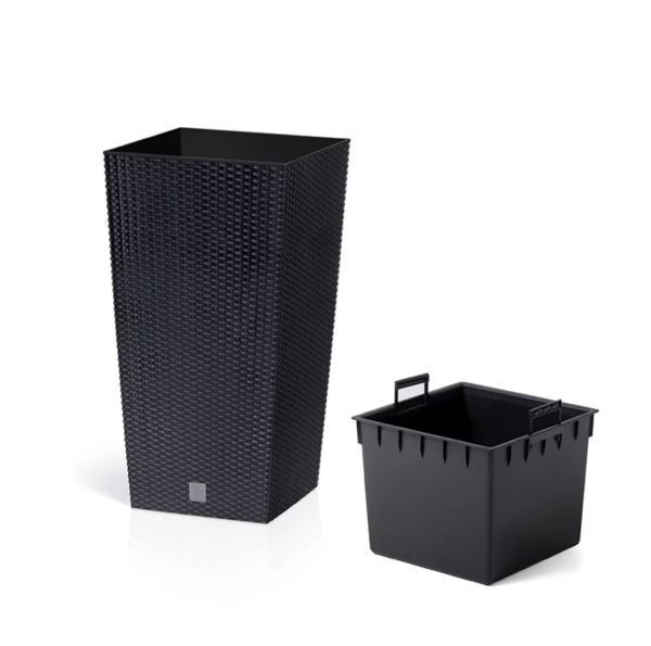 Горщик для квітів RATO Square 24 см, H-45 см Антрацит