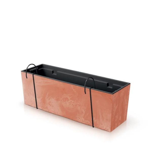 Балконна ящик підвісний Prosperplast Urbi Case Beton Effect W 60см з вкладишем Тера-мармуровий