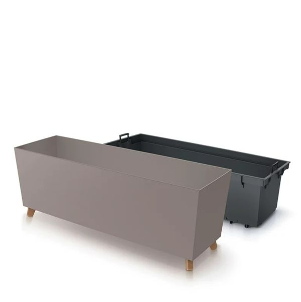 Горшок террасовый Prosperplast Urbi Case N 80см на ножках Мокка