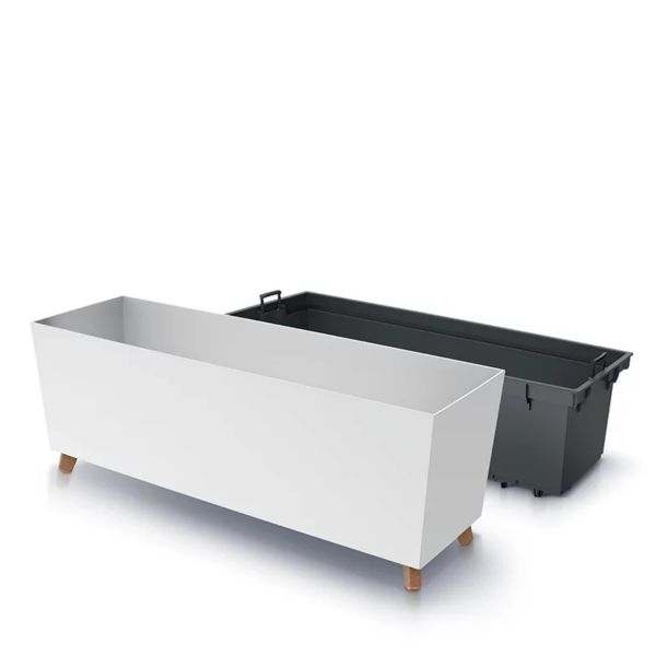 Горщик терасовий Prosperplast Urbi Case N 80см на ніжках Білий