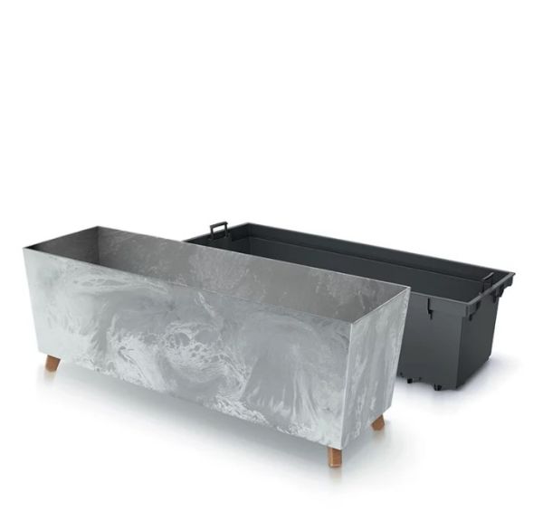 Горшок террасовый Urbi Case Beton Effect N 80см на ножках Бетон