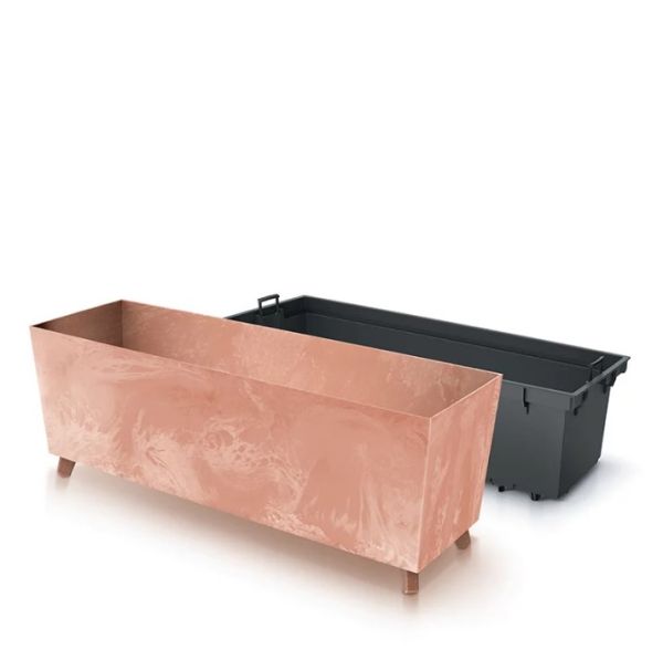 Горшок террасовый Urbi Case Beton Effect N 80см на ножках Тарра-мраморный