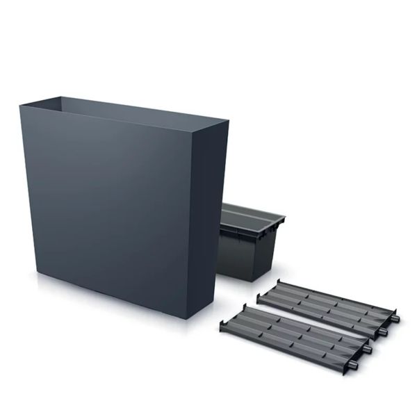 Горщик для квітів Prosperplast терасовий Urbi Case Tower 80см Антрацит