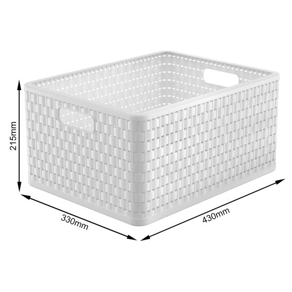 Ящик для зберігання Rotho А4 Country 28л Білий