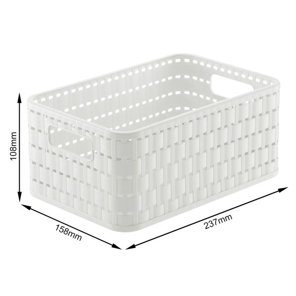 Ящик для зберігання Rotho COUNTRY A6, 4л Білий