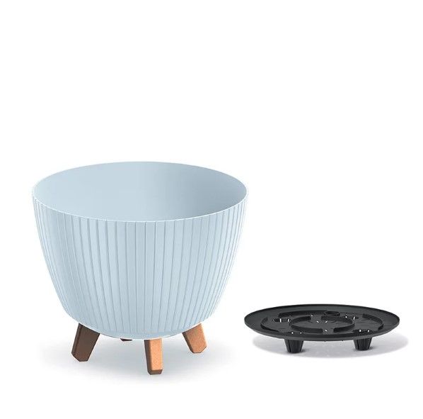 Горщик для квітів Prosperplast Lamia 30 см. на ніжках Світло-сірий