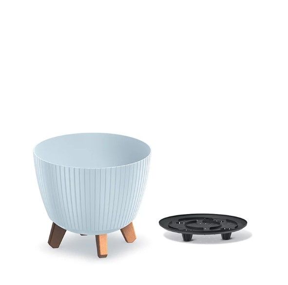 Горщик для квітів Prosperplast Lamia 24 см. на ніжках Світло-сірий