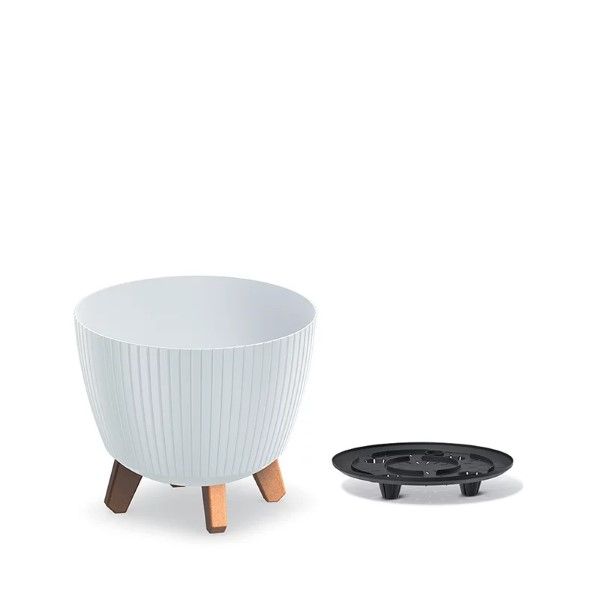 Горщик для квітів Prosperplast Lamia 24 см. на ніжках Білий