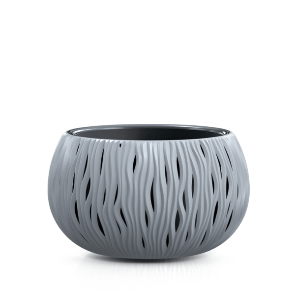 Горщик круглий Sandy Bowl із вкладишем, 480мм Сірий