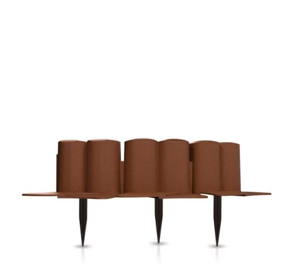 Бордюр садовый Palisada ogrodowa коричневый 3.02м.