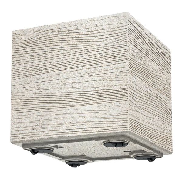 Горшок для цветов на роликах Prosperplast Madera Square ECO 40 см. Натуральное дерево