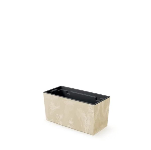 Балконний ящик Prosperplast Urbi Case Beton Effect 40см із вкладишем Крем-мармуровий