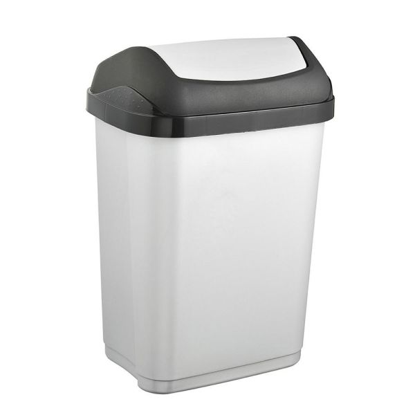 Мусорный контейнер Keeeper "SWING BIN" 10л серебро